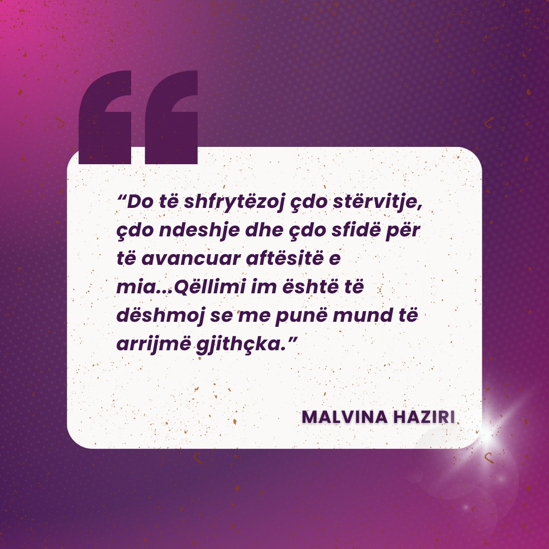 Një kapitull i ri dhe historik për Malvina Hazirin – një hap drejt majave të suksesit